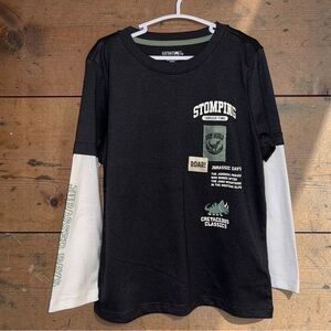 Garanimals Boys Dino 5T Long Sleeve Layered Tee NWOT